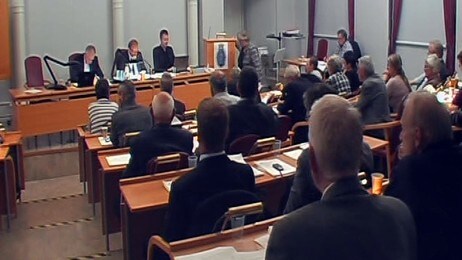 Kommunestyret i Halden (Foto: TV Halden)