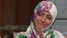 Tawakkul Karman under prisutdelingen (NRK) Tawakkul Karman under prisutdelingen (NRK)