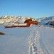 Det kan være mye snø i området rundt Stranddalshytta