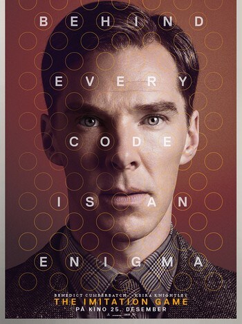 Filmplakaten til The Imitation Game - 'The Imitation Game' er Morten Tyldums internasjonale regidebut og er nominert til fem Golden Globe-priser. I hovedrollen spiller Benedict Cumberbatch og Keira Knightley. Filmweb