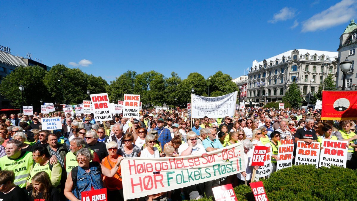 Sykehusdemonstrasjon i Oslo - Foto: Junge, Heiko / NTB scanpix