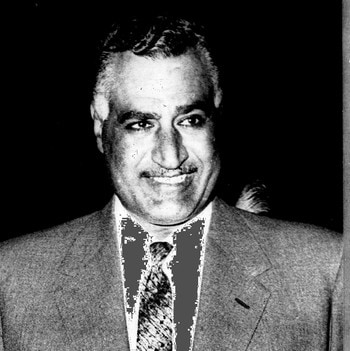 Abdel Nasser - Egypts president Gamal Abdel Nasser ble hyllet som en helt for mange arabere.AP