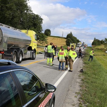 ulykke kvam - Havarikommisjonen er på vei til stedet for å gjøre undersøkelser. - Foto: Terje Næss / 