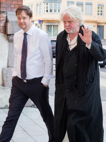 Odd Nerdrum and John Christian Elden - Odd Nerdrum arrived appeal the Court of Appeal with his attorney John Christian Elden in mid-May. - Photo: Junge, Heiko / NTB Scanpix