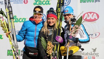  The winners of the women's class, Birkebeinerrennet 2015 