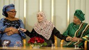 Ellen Johnson Sirleaf, Leymah Gbowee og Tawakkol Karman (Foto: ODD ANDERSEN/Afp) Ellen Johnson Sirleaf, Leymah Gbowee og Tawakkol Karman (Foto: ODD ANDERSEN/Afp)