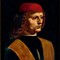 Portrett of en musiker (43 x 31 cm) malte Leonardo rundt 1490-95. Portrett of en musiker (43 x 31 cm) malte Leonardo rundt 1490-95.