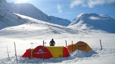 Telt i vinterfjellet (Foto: Camilla Marstrander Askildsen)