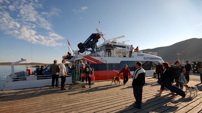 FFR sin hurtigbåt «Kobbøy» (Foto: Allan Klo/NRK) FFR sin hurtigbåt «Kobbøy» (Foto: Allan Klo/NRK)