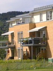 Mjøstunet, Vikodden på Gjøvik (Foto: Arne Sørenes/NRK) Mjøstunet, Vikodden på Gjøvik (Foto: Arne Sørenes/NRK)