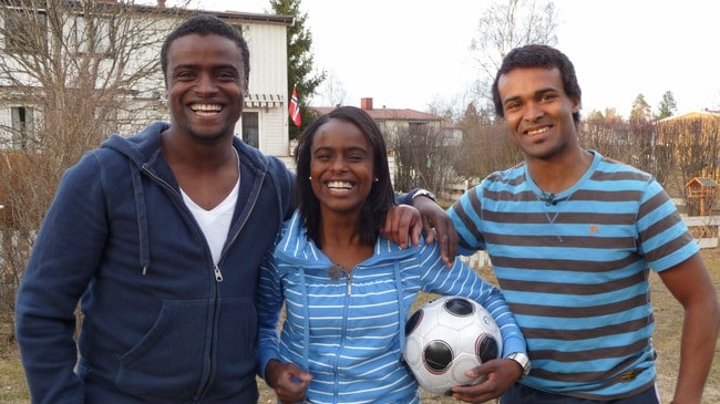 Kamal Abdullah, Nasra Abdullah og Mohammed Abdullah. (Foto: Brede Røsjø/NRK) Kamal Abdullah, Nasra Abdullah og Mohammed Abdullah. (Foto: Brede Røsjø/NRK)