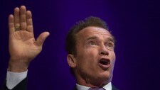 Arnold Schwarzenegger skal delta på ein miljøkonferanse i Noreg. (Foto: JUAN MEDINA/Reuters)
