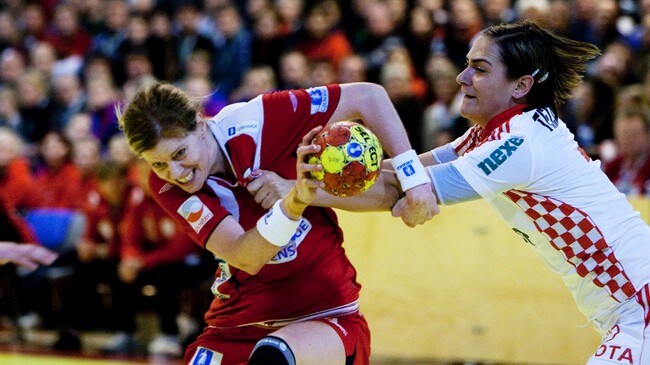 Tonje Larsen i kamp mot Kroatia (Foto: Gorm Kallestad/Scanpix)