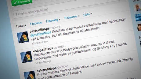 Oslo-politiet på Twitter (Foto: Skjermdump Twitter.com) Oslo-politiet på Twitter (Foto: Skjermdump Twitter.com)
