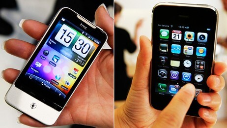 HTC Legend og iPhone 3GS (Foto: Scanpix/Reuters/AP) HTC Legend og iPhone 3GS (Foto: Scanpix/Reuters/AP)