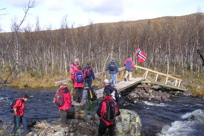 Tømmerbru over Revåa i Gausdal Vestfjell på strekningen mellom Kittilbu og Liomseter
