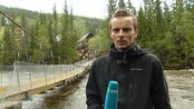 Bedre forberedt på flom i Ålen - Ystengbrua er berget, og vannet i elva er på vei ned, rapporterer Jøte Toftaker fra Holtålen.