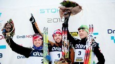 Tord Asle Gjerdalen, Martin Johnsrud Sundby og Jens Arne Svartedal. NM på ski 2010. (Foto: Stian Lysberg Solum/Scanpix) Tord Asle Gjerdalen, Martin Johnsrud Sundby og Jens Arne Svartedal. NM på ski 2010. (Foto: Stian Lysberg Solum/Scanpix)