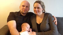Familien Sunde fra 10 etg. (Foto: Naboene familien tok inn hos)