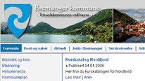 Skjermibilete frå Bremanger kommune sine nettsider.