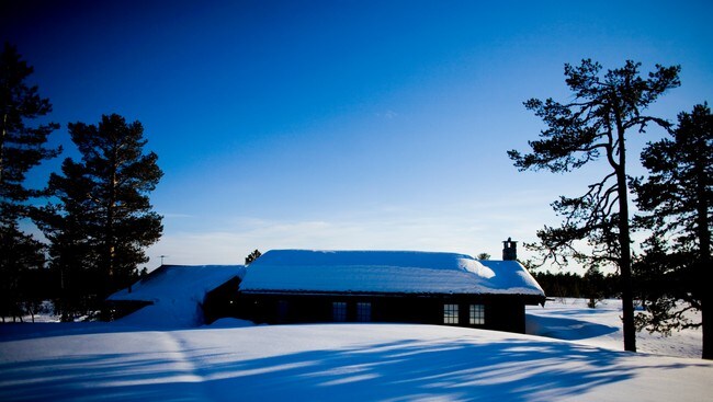 Hytte i vinterfjellet. (Foto: Johannessen, Sara/SCANPIX)