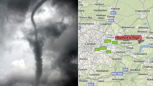 En tornado ble fotografert i Essex i England  (Foto: David Stammers/MASONS NEWS SERVICE)