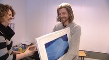 Karl Ove Knausgård og Marta Norheim (Foto: Espen Aas/NRK)
