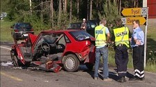 Dødsulykke riksvei 25 (Foto: Bjørn Opsahl/NRK)