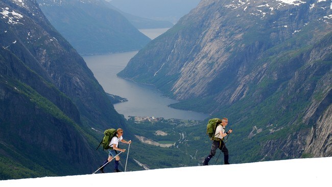 Simadalen i Eidfjord sett fra Hardangerjøkulen (Foto: Picasa 2.7)