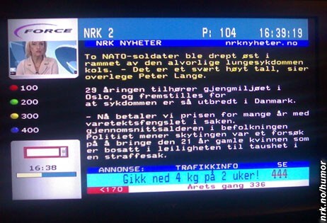 NRK tekst-TV roter det til (Foto: Einar S. Breimo)