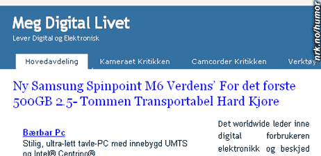 2,5 tommen transportabel hard kjøre (Foto: Faksimile fra mydigitallife.com)