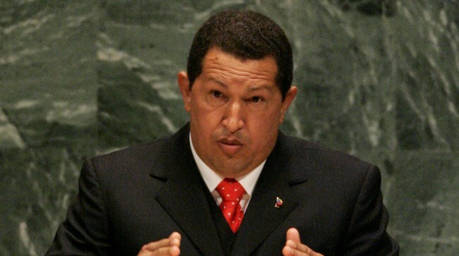 Hugo Chavez på FNs talerstol (Foto: Julie Jacobson, JULIE JACOBSON) Hugo Chavez på FNs talerstol (Foto: Julie Jacobson, JULIE JACOBSON)