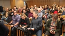 Fremmøtte i bystyret i Arendal (Foto: Svein Sundsdal/NRK) Fremmøtte i bystyret i Arendal (Foto: Svein Sundsdal/NRK)