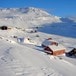 Her ser vi Hallingskeid turisthytte fra vest, og oppover mot Høgheller