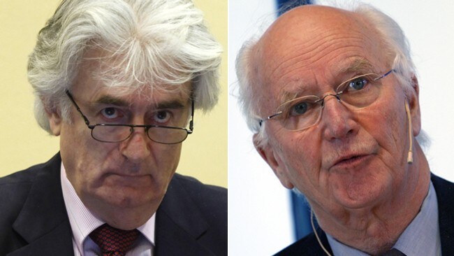 Radovan Karadzic og Thorvald Stoltenberg (Scanpix/Reuters)