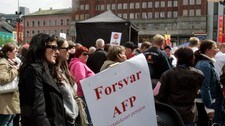 Pensjonsmarkering på Youngstorget (Foto: Sigurdsøn, Bjørn/SCANPIX)