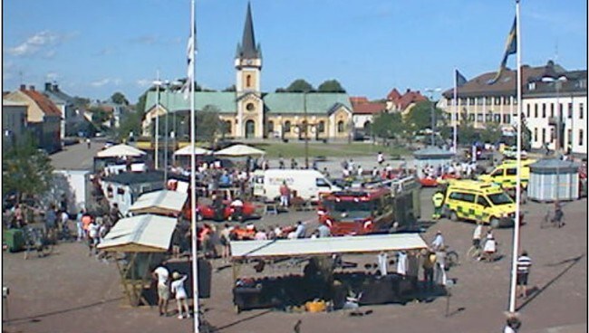 Bilulykke Borgholm (Foto: WEBBKAMROR.SE/NTB scanpix) Bilulykke Borgholm (Foto: WEBBKAMROR.SE/NTB scanpix)