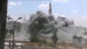 Bombeangrep mot moskè i Homs i Syria - Khalid ibn Walid-moskèen i Homs og området rundt under bombing
