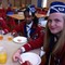Her samler Menstad skolekorps krefter før 17. mai-feiringen spilles igang. 