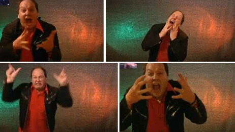 Døvtolk i Melodifestivalen (Skjermdump: SVT)