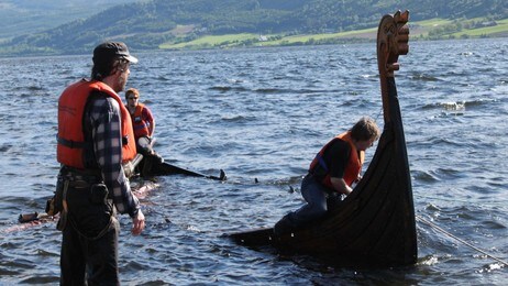 Havarert Vikingskip (Foto: Hanne Stine Kind/NRK)