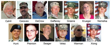 Ofrene i skytingen på Fort Hood (Scanpix/AP)