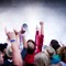 God stemning under konsert med Datarock på Utøya. 