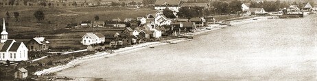 Nordfjordeid frå kirka og sørover, seint 1800-tal
