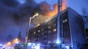 Brann i boligblokk Trondheim - 70 beboere ble evakuert under brann i Trondheim sentrum.