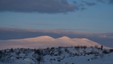 Vakkert morgenlys over Store Svuku, Lavvotur i påsken i Femundsmarka.