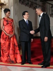Barack Obama, Hu Jintao, Michelle Obama (Foto: J. Scott Applewhite/Ap) Barack Obama, Hu Jintao, Michelle Obama (Foto: J. Scott Applewhite/Ap)