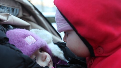 Barn i vogn (Foto: Kamilla Pedersen/NRK)