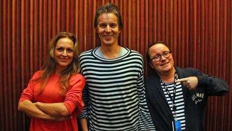 Marte Stokstad og Per Sundnes får Jan Åge Fjørtoft som kollega i MGP 2012. (Foto: Magne Hansen/NRK) Marte Stokstad og Per Sundnes får Jan Åge Fjørtoft som kollega i MGP 2012. (Foto: Magne Hansen/NRK)