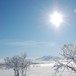 Utsikt med påskestemning over Sylmassivet